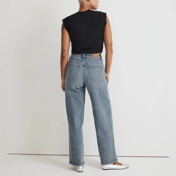Madewell Wide Leg Curvy Perfect Vintage Jeans Womens 26 Medium Wash High Rise - Picture 2 of 9